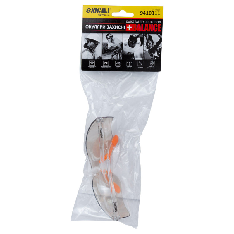 SIGMA Очки защитные Balance (серебро) (9410311)