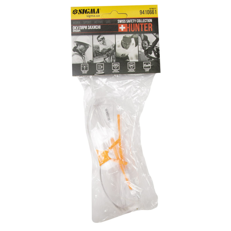 SIGMA Очки защитные Hunter anti-scratch (прозрачные) (9410661)