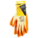 SIGMA Перчатки трикотажные с частичным латексным покрытием кринкл р10 (оранжевый, манжет) (9445461)
