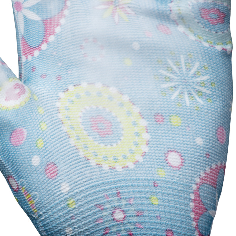 SIGMA Перчатки трикотажные с частичным ПУ покрытием р7 (синий, манжет) (9446541)