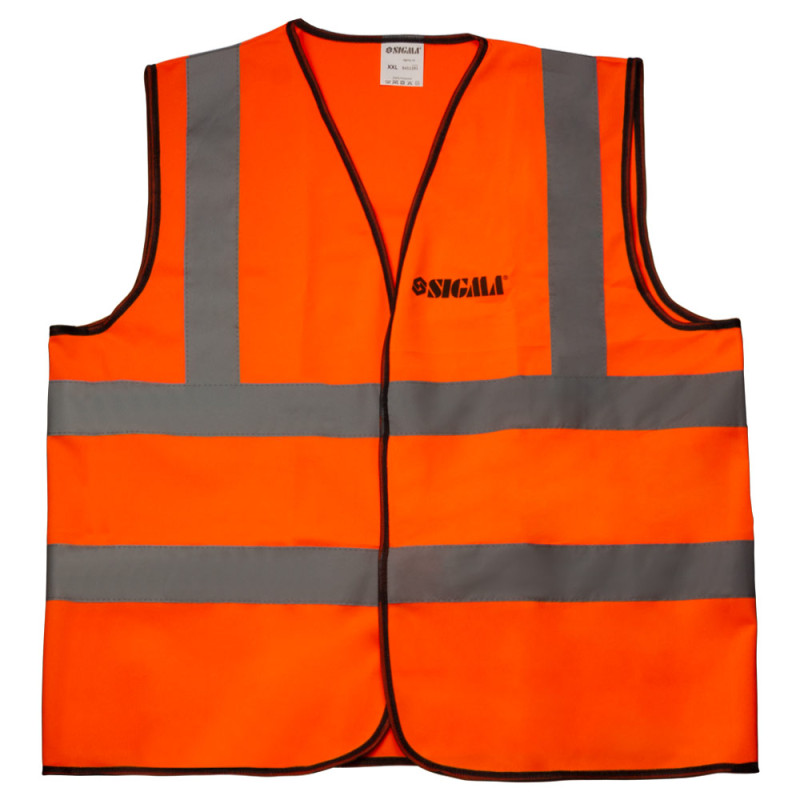 SIGMA Сигнальный жилет оранжевый 4 с/о полосы XXL (9451281)