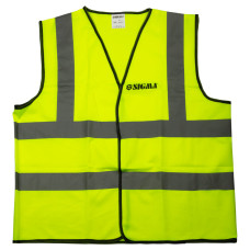 SIGMA Сигнальный жилет зеленый 4 с/о полосы XXL (9451311)