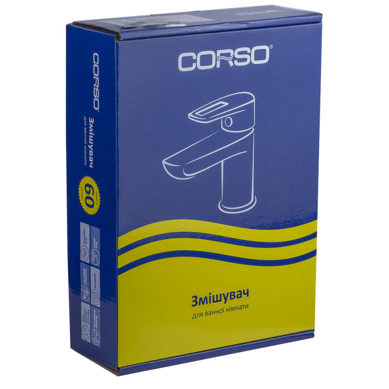 Corso Змішувач GARDA Ø35 для раковини литий на шпильці (BC-2A121W) (9605003)