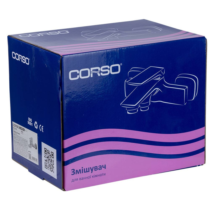 Corso Змішувач GARDA Ø35 для ванни литий BC-1C121W (9605203)