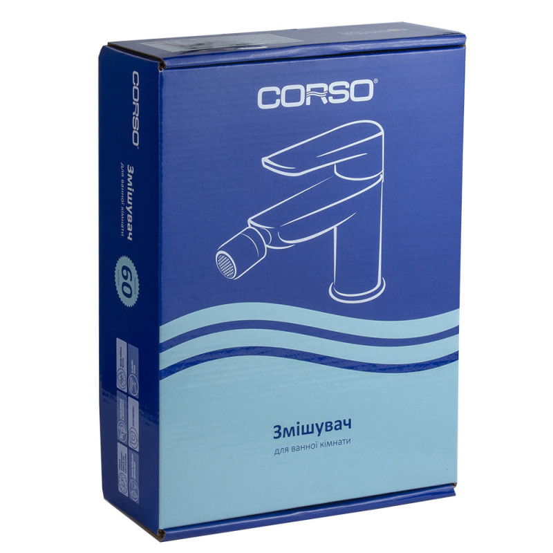 Corso Змішувач LUGANO Ø26 для біде на шпильці 9620500 (CH-1F147C)