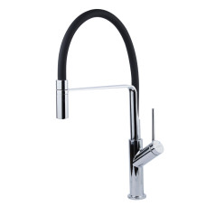 Corso Змішувач ADDA Ø25 для кухні вилив силіконовий чорний на гайці 9635110 (EB-4B520C)