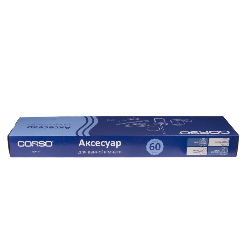 Corso Тримач для рушників COMO 600×110×30мм подвійний (9681101)