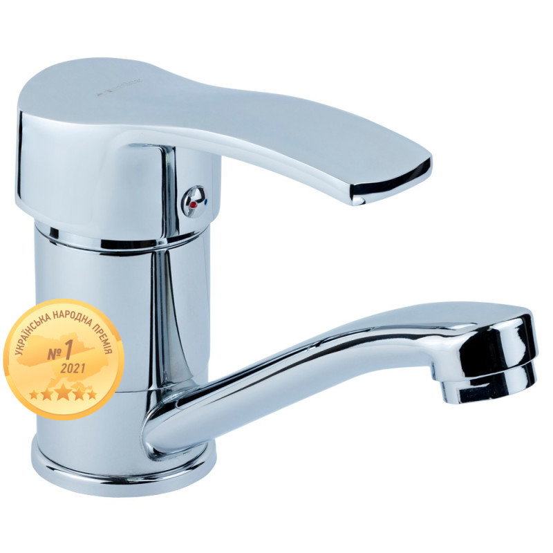 AQUATICA Змішувач MD Ø40 для кухні гусак прямий 150мм на гайці MD-1B141C (9712100)