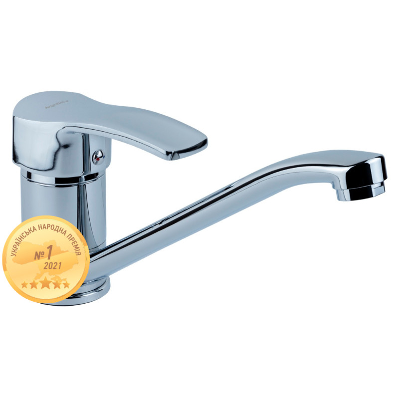 AQUATICA Змішувач MD Ø40 для кухні гусак прямий 250мм на гайці MD-1B241C (9712110)