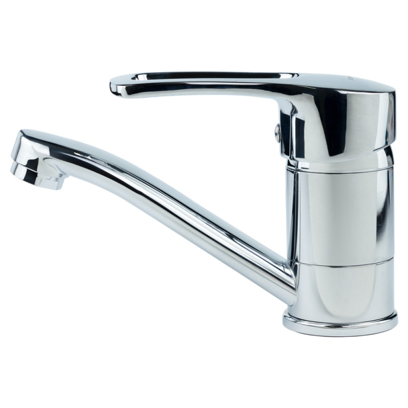 AQUATICA Змішувач MD Ø40 для кухні гусак прямий 150мм на шпильці MD-2B144C (9712120)