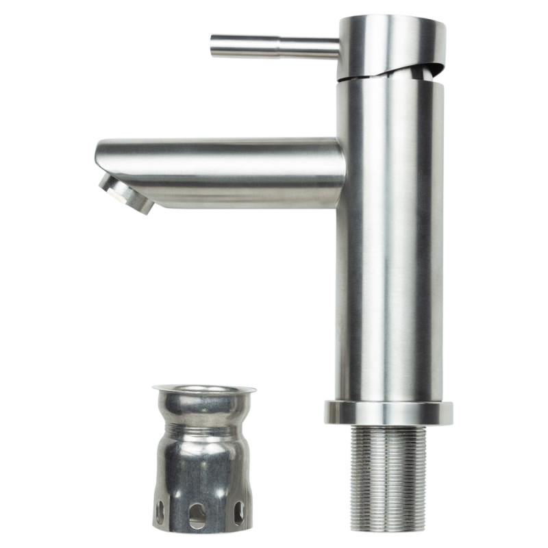 AQUATICA Змішувач KT Ø35 для раковини литий на гайці SS KT-1A170P (9722001)