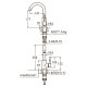 AQUATICA Змішувач KT Ø35 для раковини гусак вигнутий на гайці SS KT-1A270P (9722011)