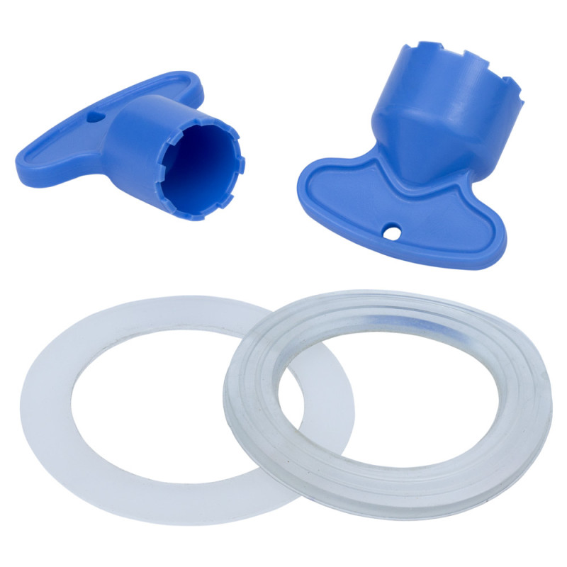 AQUATICA Змішувач KT Ø35 для кухні гусак з виходом для питної води на гайці SS KT-4B770P (9722121)