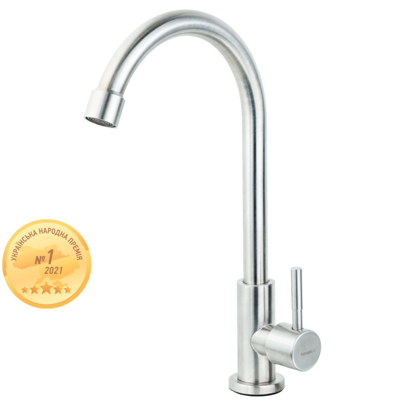 AQUATICA Змішувач KT 1/2" монокран на гайці SS KT-1G170P (9722601)