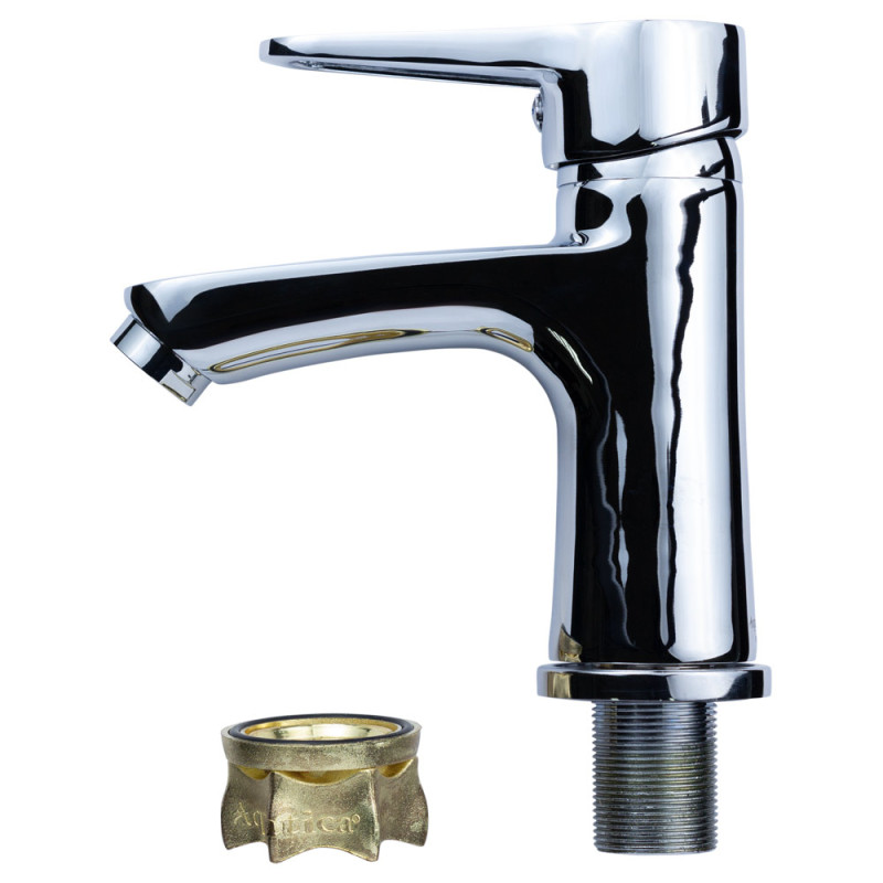 AQUATICA Змішувач HK Ø35 для раковини литий на гайці HK-1A130C (9732000)