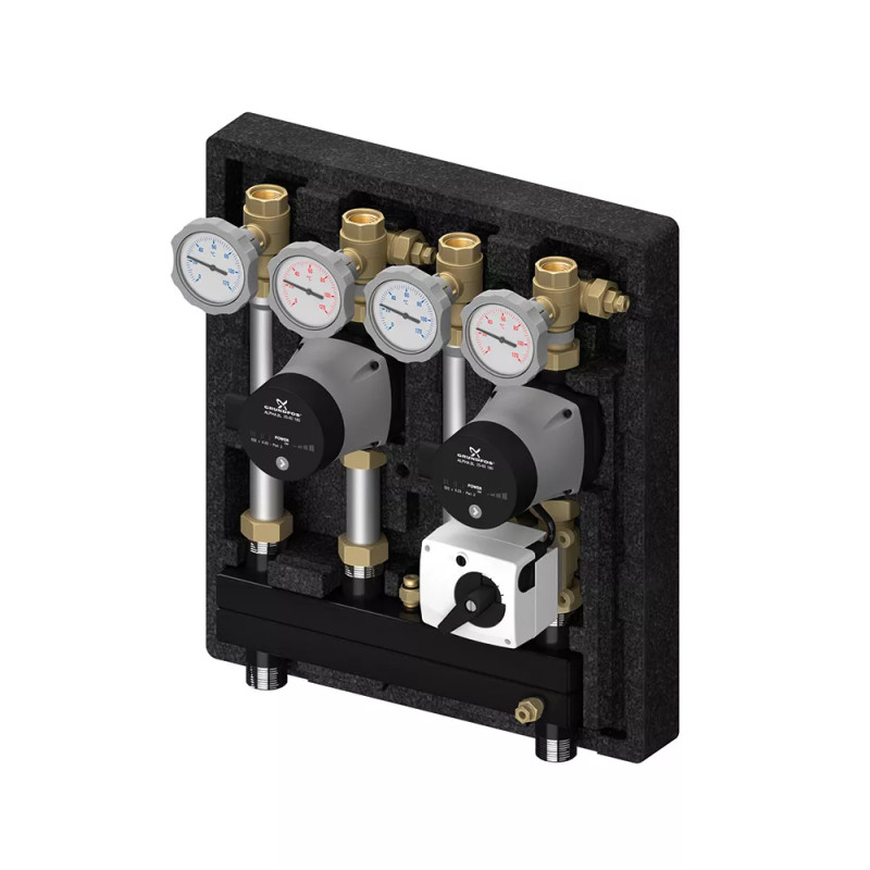 Meibes Насосна група KOMBIMIX з Wilo Yonos PARA RS 15/6, 1 змішувальний і 1 прямий контури, з сервомотором, (M26102.2)