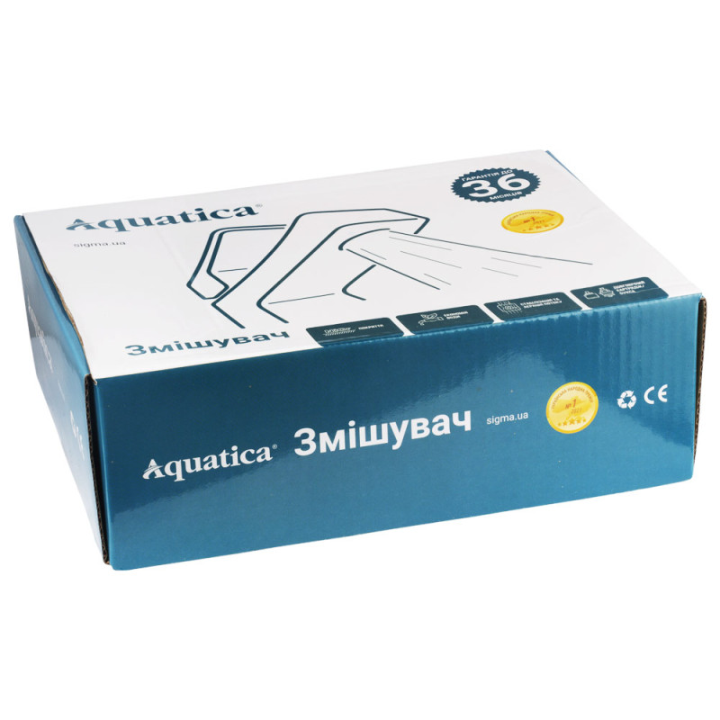 AQUATICA Змішувач s37 Ø35 для раковини литий на шпильці (9737000)