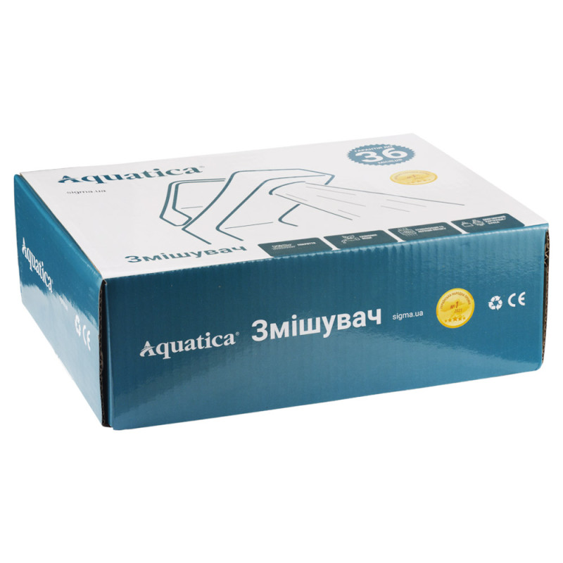 AQUATICA Змішувач s37 Ø35 для раковини литий на шпильці (W) (9737002)