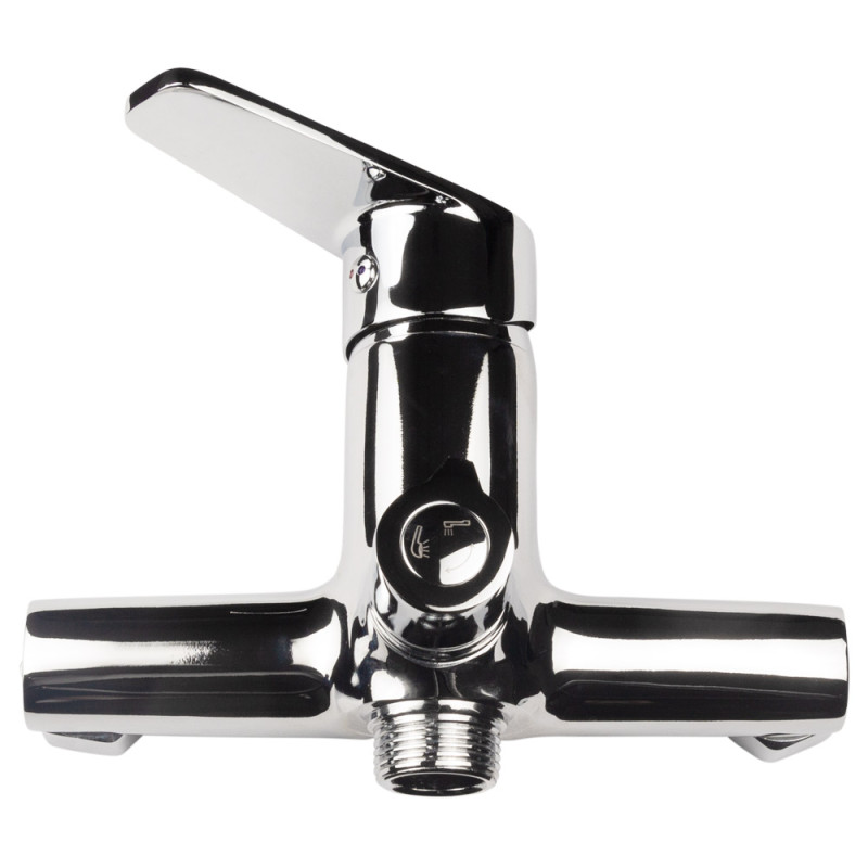 AQUATICA Змішувач s37 Ø35 для ванни ізлив прямий 350мм дивертор вбудований картриджний (9737220)