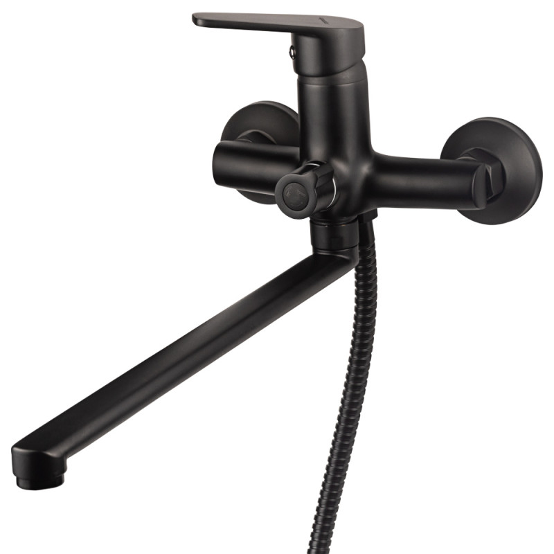 AQUATICA Змішувач s37 Ø35 для ванни излив прямий 350мм дивертор вбудований картриджний (B) (9737225)