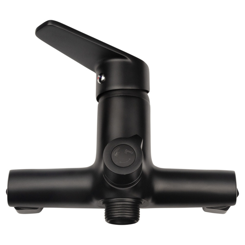 AQUATICA Змішувач s37 Ø35 для ванни излив прямий 350мм дивертор вбудований картриджний (B) (9737225)