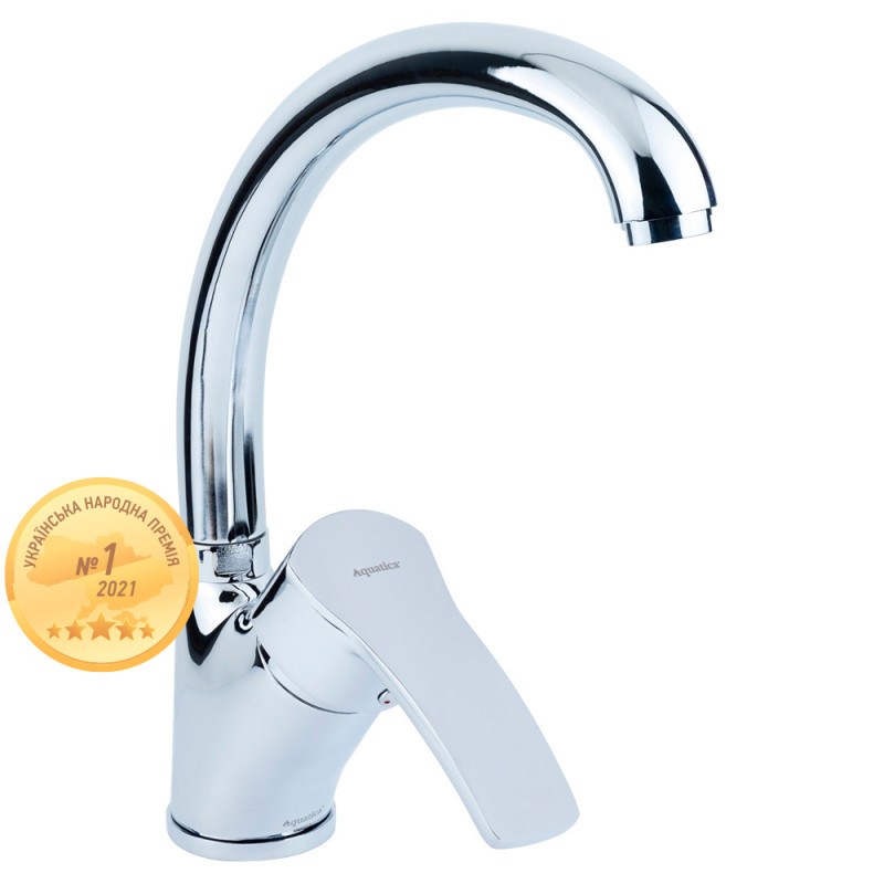 AQUATICA Змішувач ML Ø40 для кухні гусак вухо лат. шток на гайці ML-4B441C (9746100)