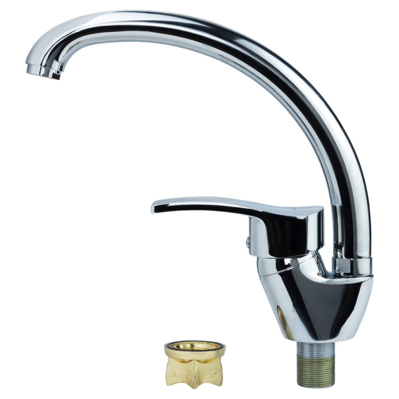 AQUATICA Змішувач ML Ø40 для кухні гусак вухо на гайці ML-4B141C (9746110)