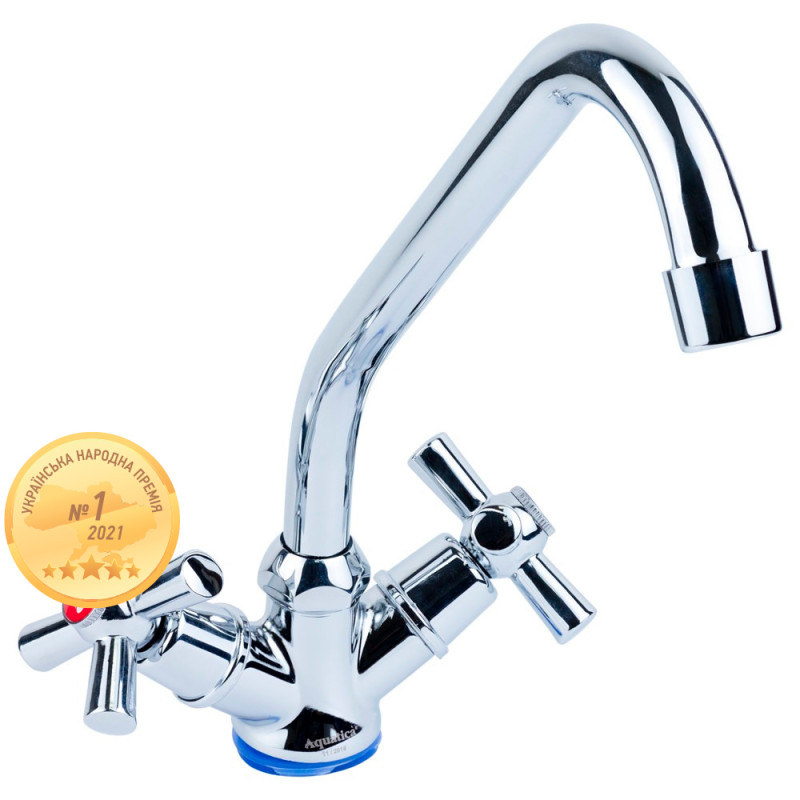 AQUATICA Змішувач PM ½" для кухні економ на гайці (кратно 2шт) PM-1B157C (9780100) (2 шт)