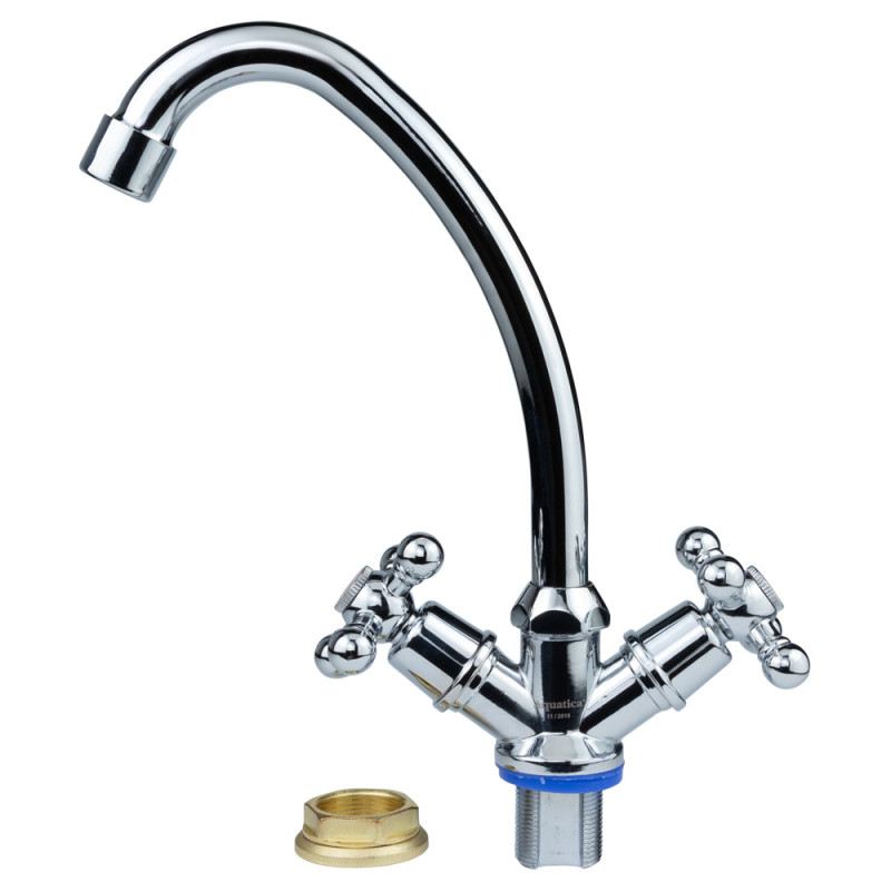 AQUATICA Змішувач QM 1/2" для кухні економ на гайці QM-1B159C (9783100) (2 шт)