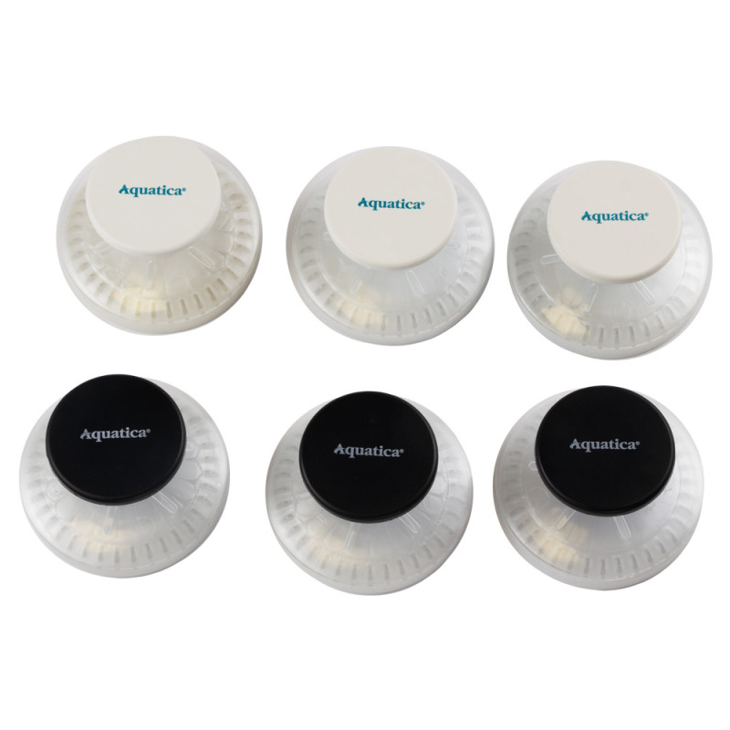 AQUATICA Гачки на вакуумних присосках s42 Ø40×40мм чорний/білий (6шт) (9784282)