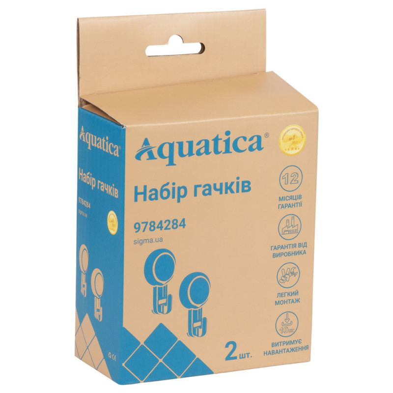 AQUATICA Гачки на вакуумних присосках s42 64×45×115мм (2шт) (9784284)