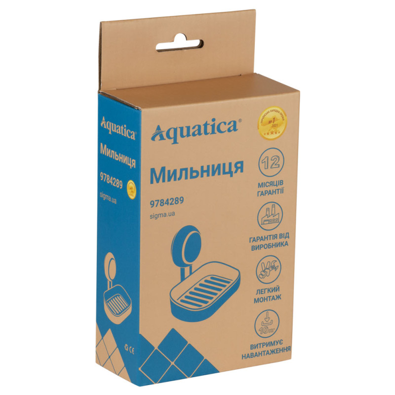 AQUATICA Мильниця на вакуумній присосці s42 142×103×111мм (9784289)