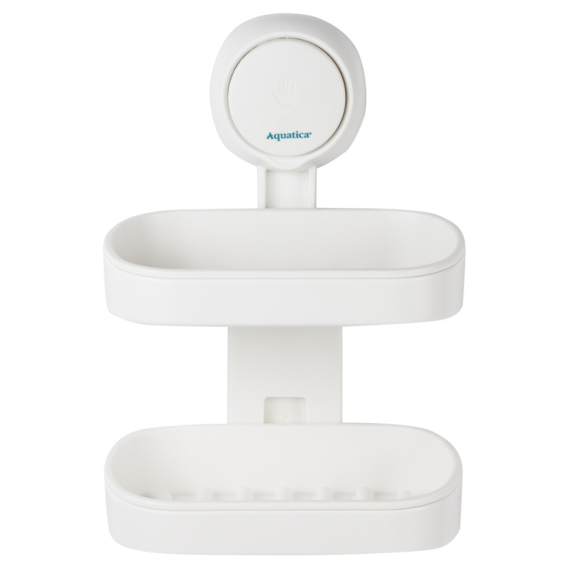 AQUATICA Мильниця на вакуумній присосці подвійна s42 142×111×201мм (9784290)