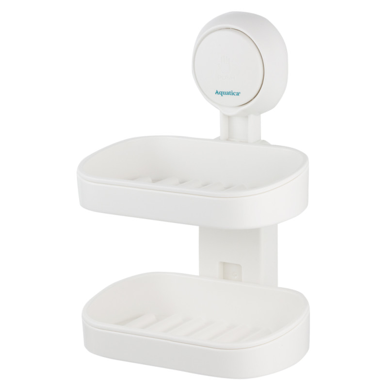 AQUATICA Мильниця на вакуумній присосці подвійна s42 142×111×201мм (9784290)