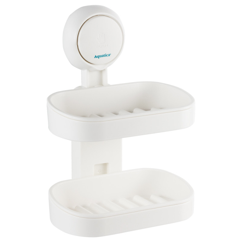 AQUATICA Мильниця на вакуумній присосці подвійна s42 142×111×201мм (9784290)