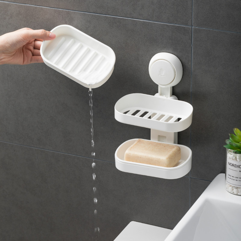 AQUATICA Мильниця на вакуумній присосці подвійна s42 142×111×201мм (9784290)