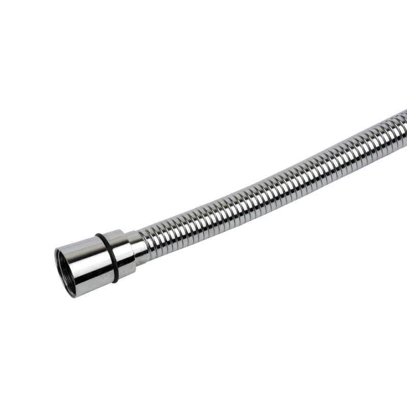 AQUATICA Шланг для душа 1/2" SS усиленный хромированный растяжной с подшипником 150-210см XB-6153 (9792010)