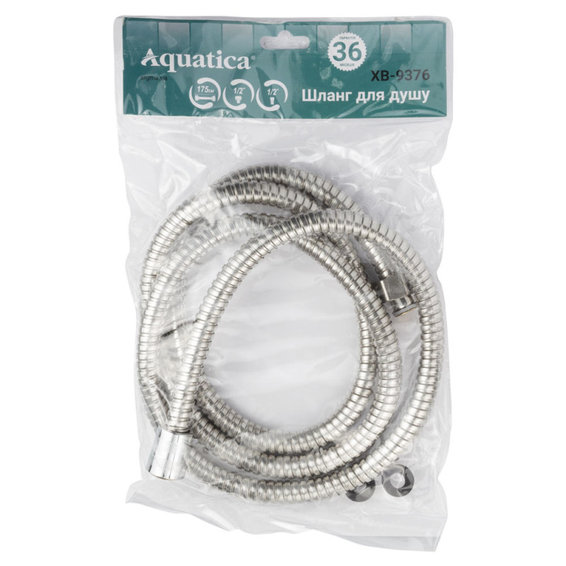 AQUATICA Шланг для душу 1/2" SS з підшипником 175см XB-9376 (9792042)