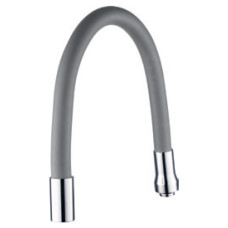 AQUATICA Вилив (гусак) 3/4" для кухні силіконовий сірий (XH-5240) (9793511)