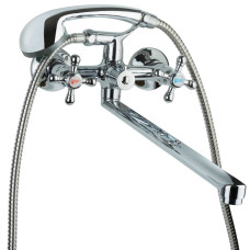 TAU Змішувач VD ½" для ванни гусак прямий 400мм дивертор вбудований картріджний VD-2C261C (9870220)