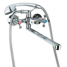 TAU Змішувач VN 1/2" для ванни гусак прямий 350мм дивертор вбудований картріджний VN-2C260C (9885210)