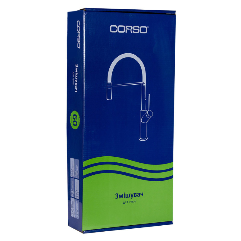 Corso Змішувач MAGGIORE Ø40 для кухні J-излив на гайці 9608100 (BE-4B122C)