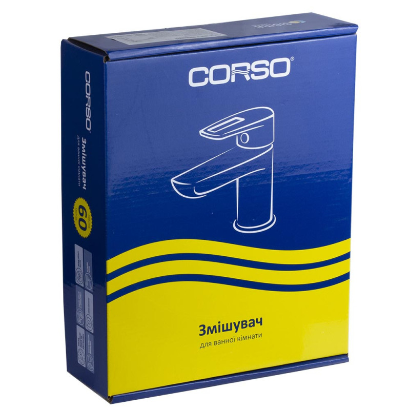 Corso Змішувач BOLSENA Ø25 для раковини литої на шпильці (CB-2A137C) (9614000)