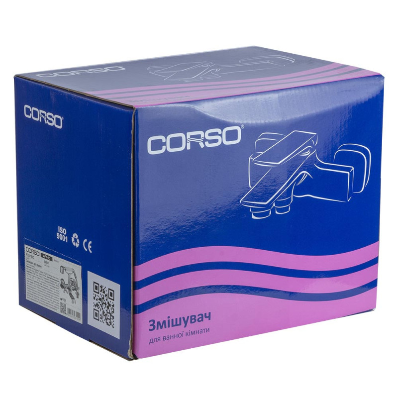 Corso Змішувач ARNO ½" для ванни вилив поворотний дивертор вбудований картриджний FE-2C152C (9679200)