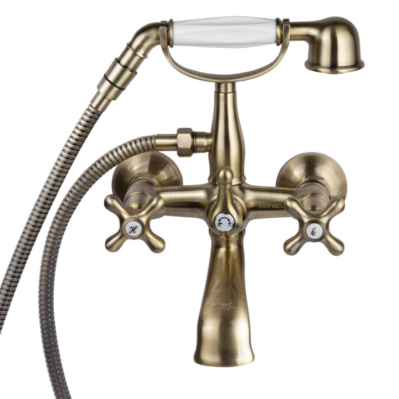 Corso Змішувач BRENTA ½" для ванни вилив поворотний дивертор вбудований картриджний FE-2C152K (9679204)