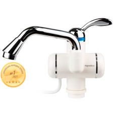 Aquatica Кран-водонагреватель проточный LZ 3.0кВт 0.4-5бар для раковины гусак изогнутый длинный на гайке AQUATICA LZ-5A211W (9795013)