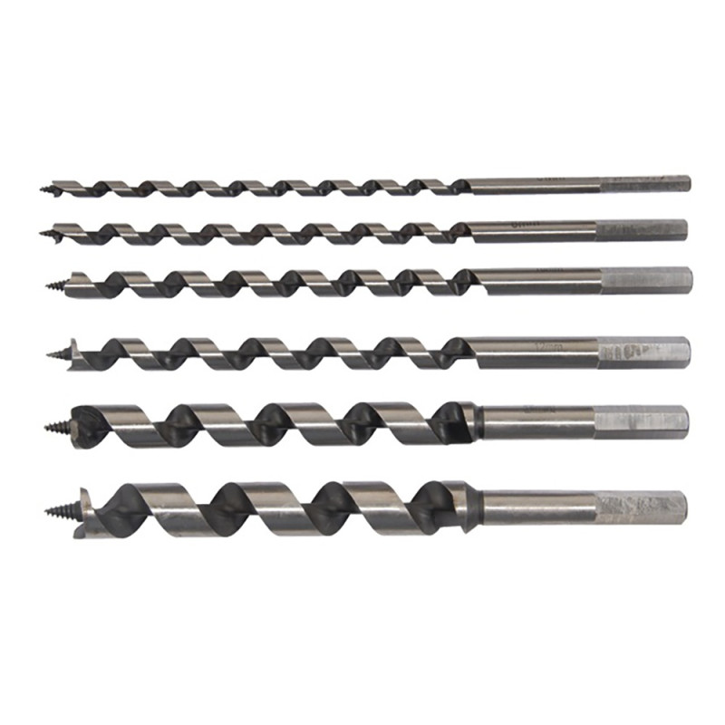 SIGMA Набор сверл по дереву винтовых для коловорота 8шт (Ø8, 10, 12, 14, 16, 18, 20, 22мм, длина 460мм) деревянный кейс .