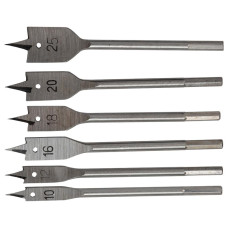 SIGMA Набор сверл по дереву перовых 6 шт (Ø10, 12, 16, 18, 20, 25мм, длина 150мм) (1303311)