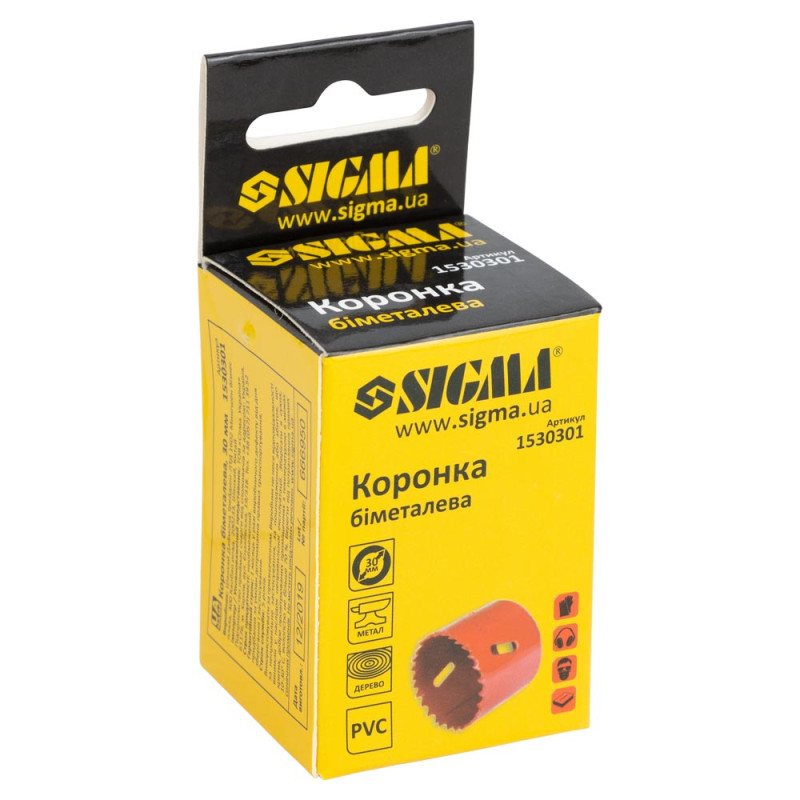 SIGMA Коронка биметалл Ø30мм (1530301)