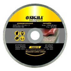 SIGMA Круг отрезной алмазный универсальный Ø300×2.6×22.2мм, 5600об/мин (1922181)